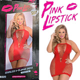 Pink Lipstick Seamless Halter